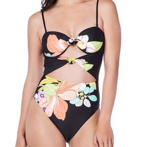 Trina Turk Floral One Piece Swimsuit Size 8